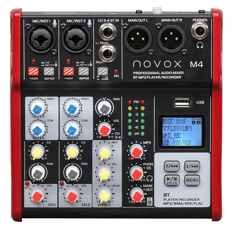 Novox M4 MKII mikser analogowy z MP3/USB 