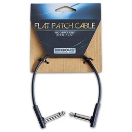 RockBoard Flat Patch Cable, Black, 20 cm