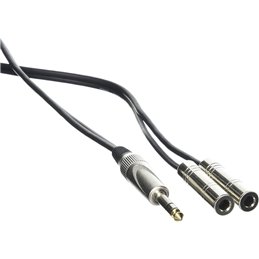 Stagg SYC3/PS2JE 1x Stereo 6.3mm Jack (M) to 2 x Mono 6.3mm Jack (F)