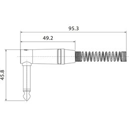 Roxtone RJ2RPP-BG wtyk jack 6,3mm mono kątowy