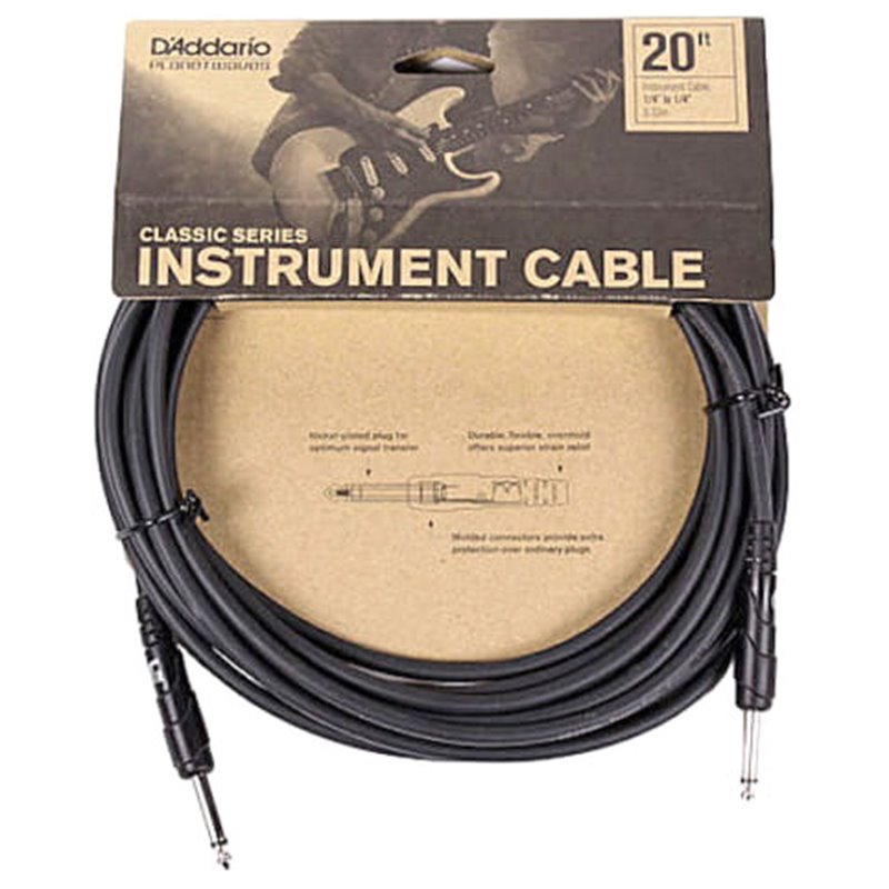 D'Addario PW-CGT-20 Classic Series Instrument Cable 6m