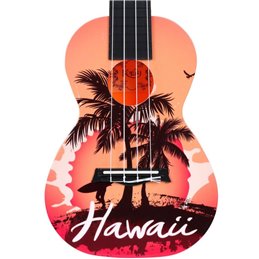 Korala PUC-30-008 Hawaii orange Ukulele Koncertowe