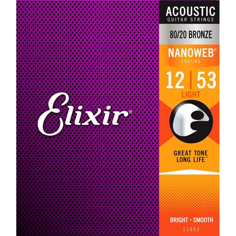 Elixir NanoWeb 80/20 Bronze 12-53 Light (11052)