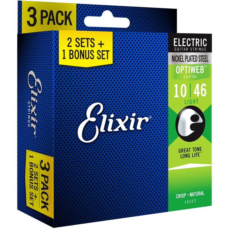 Elixir Optiweb /10-46/ Light 16552 3-Pack