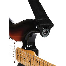 D'Addario 50BAL00 Auto Lock Guitar Strap, Black Pas Gitarowy z blokadą