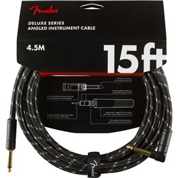 Fender Deluxe Cable Black 4,5m Kątowy