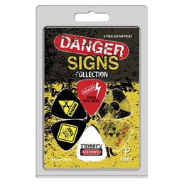 Perri's PP01 Danger Signs Zestaw Kostek 6szt