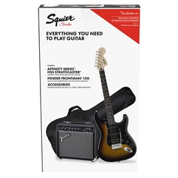 Fender Squier Affinity Strat HSS LRL BSB Pack Zestaw
